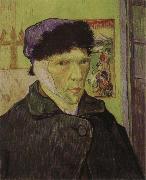 Vincent Van Gogh self portrait with bandaged ear oil on canvas